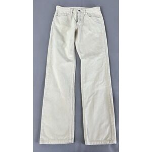 J. Galt Brown‎ Corduroy Pants Womens Straight Leg Sz S Small Ivory Button Fly